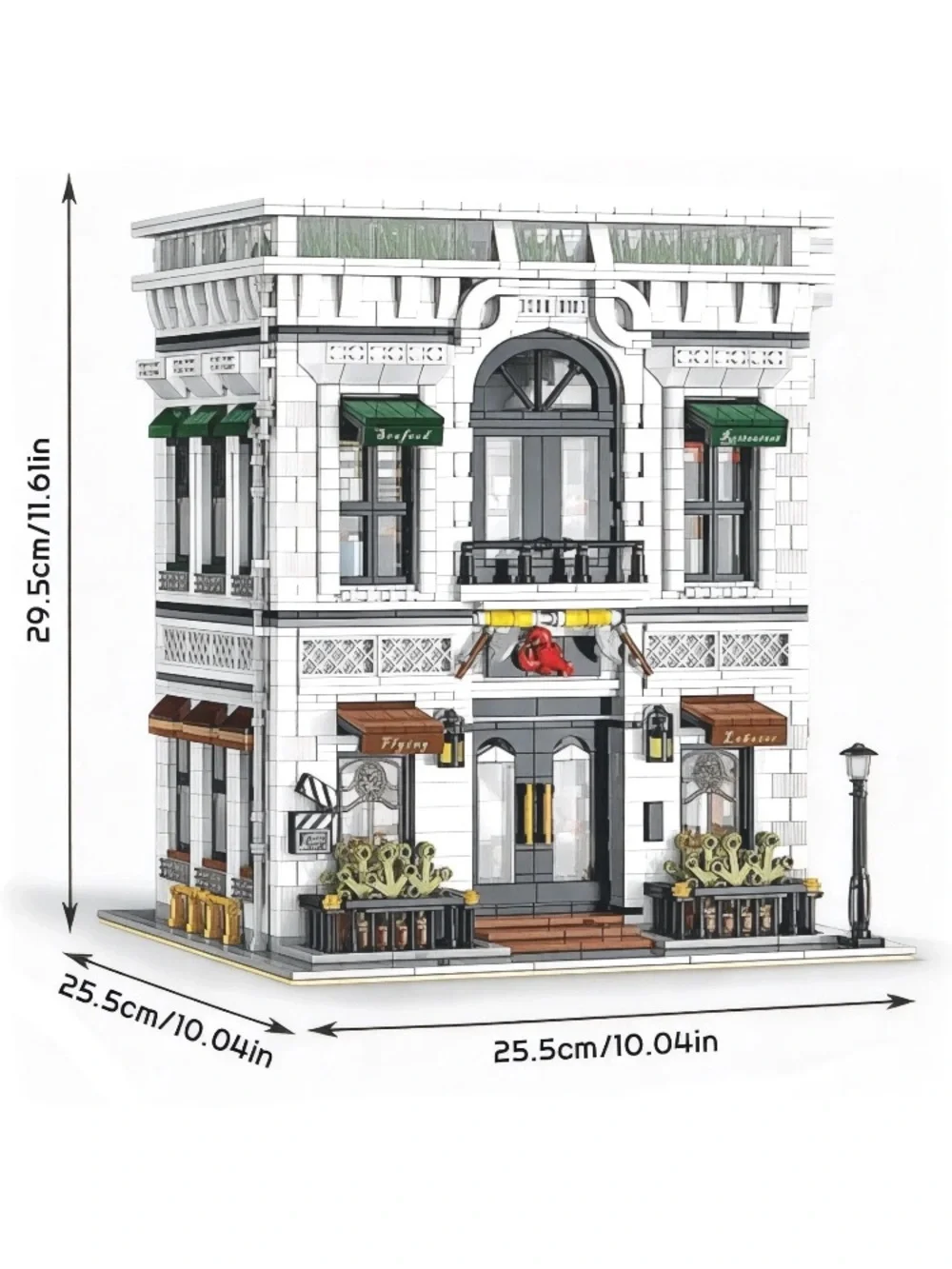 Flying Lobster 3-Level Seafood Restaurant Building Blocks Set | 4,132 Pieces